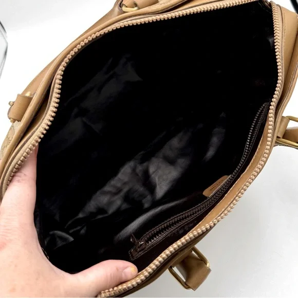 Celine Vintage Macadam Boston Bag Coated Canvas Leather Very Good Condition - Picture 13 of 16